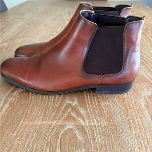 STEVE MADDEN Mens Chelsea Cognac Slip On Leather Ankle Boots Size 11.5